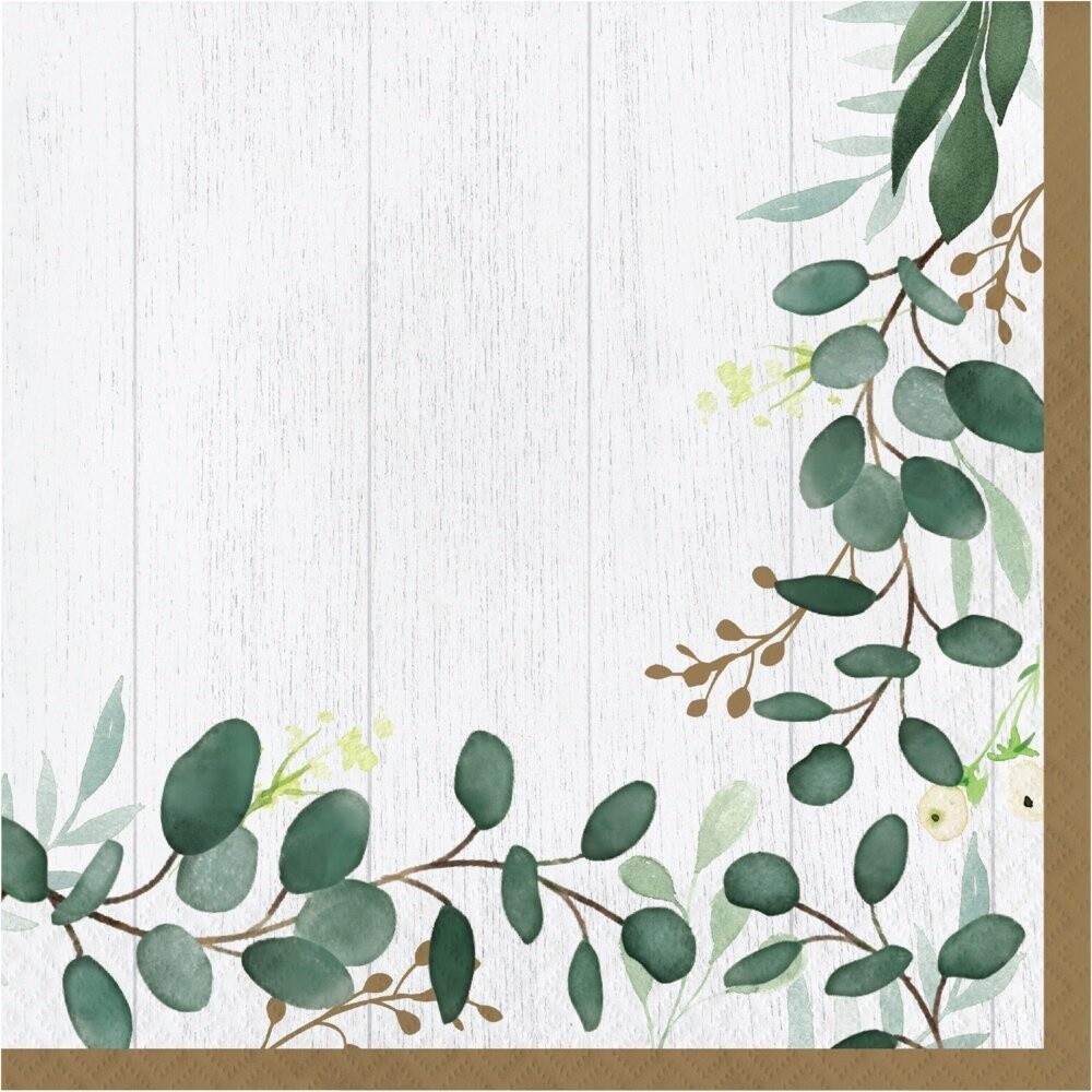 Napkins - LN - Eucal Yptus Greens - 16PK - 2PLY