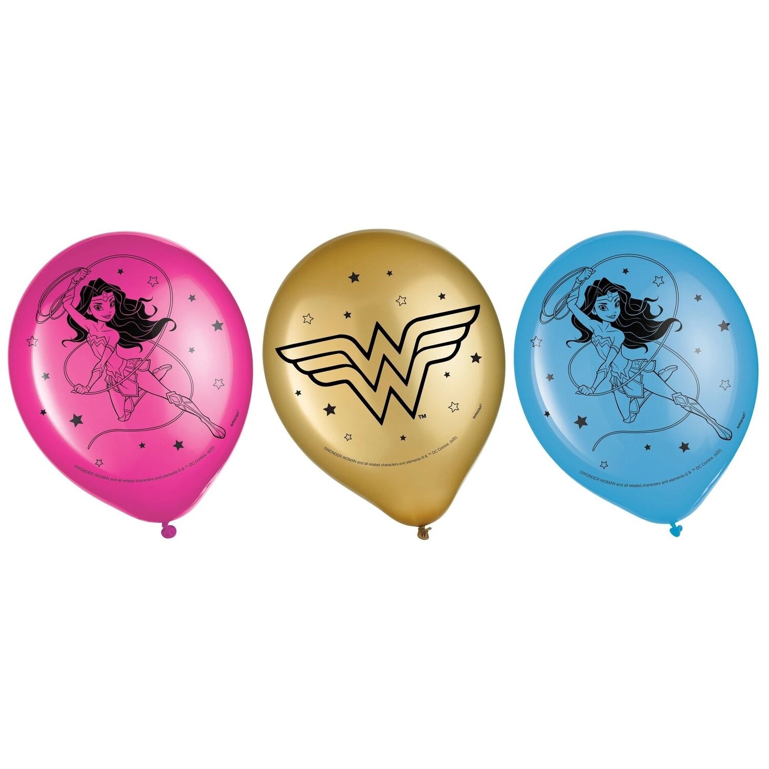 Latex Balloons - Wonder Woman DC - 11&#39;&#39; - 6pkg