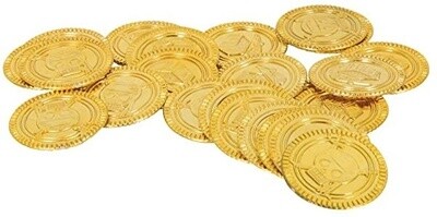 Favors - Treasure Coins - Gold - 144pkg