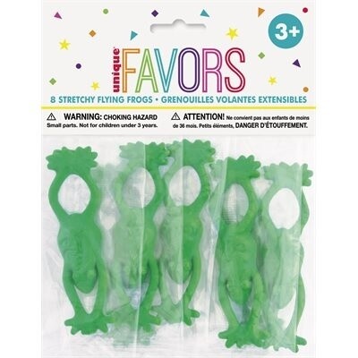 Favors - Stretchy Flying Frogs - 8pkg