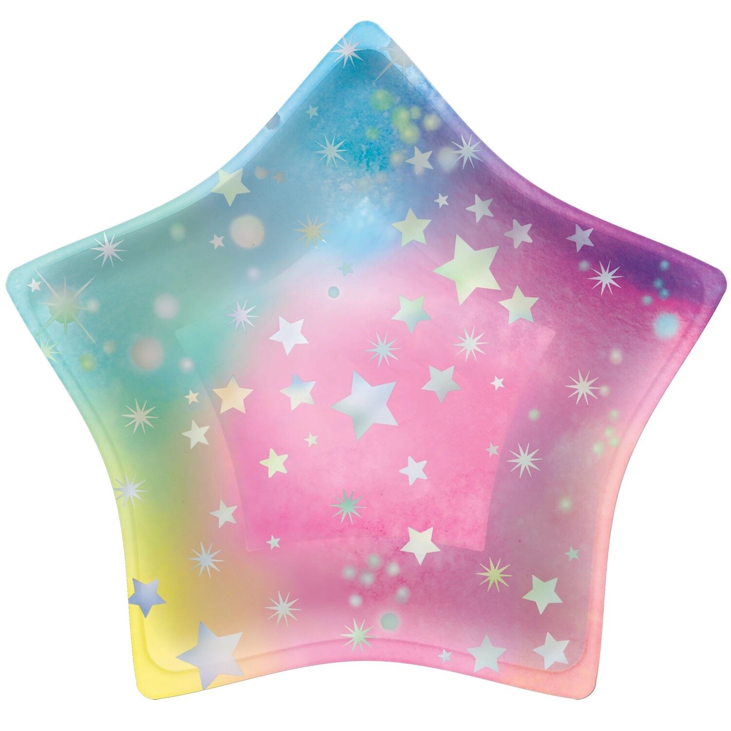 Plates - Bev - Luminous - Star Irid - 7&quot; - 8 PCS