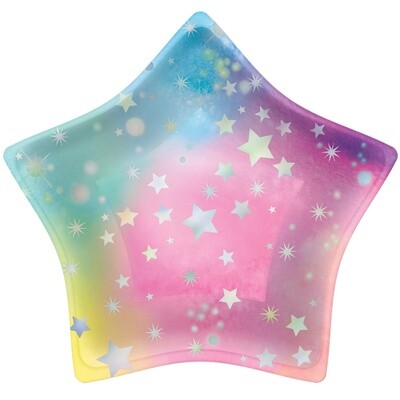 Plates - Bev - Luminous - Star Irid - 7&quot; - 8 PCS