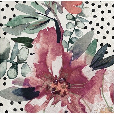 Napkins- Bev - Floral Collage - 24pkg - 3ply