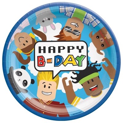 Roblox Party Town 9&quot; Round Plates