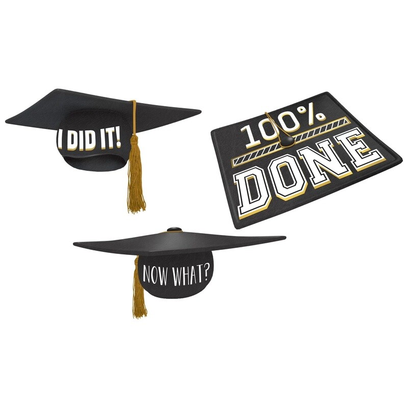 Giant Grad Cap - Black, Silver, Gold