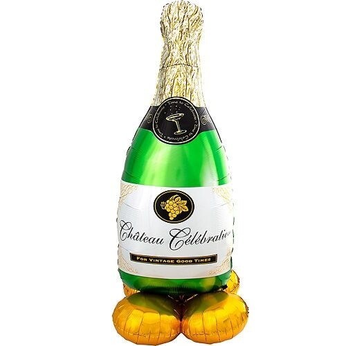 Foil Balloon - AirLoonz -  Champagne Bottle - 60&quot;