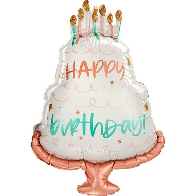 Foil Balloon - Happy Cake day - Supershape 28&quot;