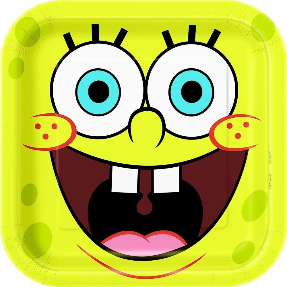 Plates - LN - Spongebob  - 9&quot; -  8Pk