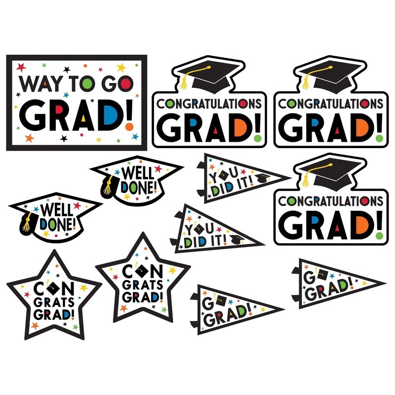 Cutouts - Grad - Assorted - 12PCS