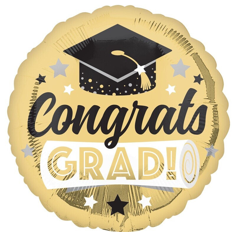 Foil Balloon - Congrats Grad - 18&quot;