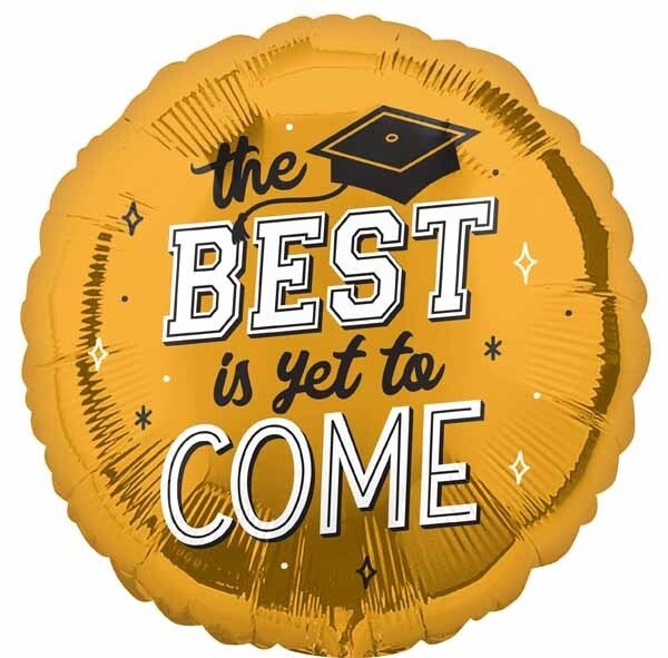 Foil Balloon - Grad - The Best is yet to come - Jumbo