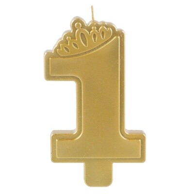 Candle - 1st Birthday Gold