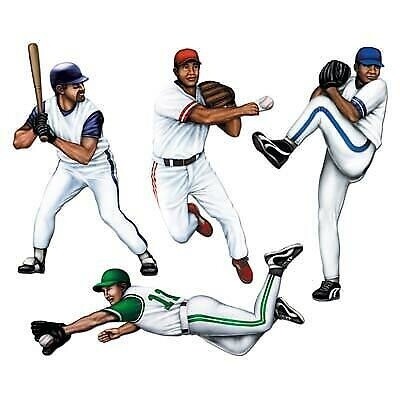 Cutouts - Baseball - 19&quot;- 23.75&quot; (4PCS)