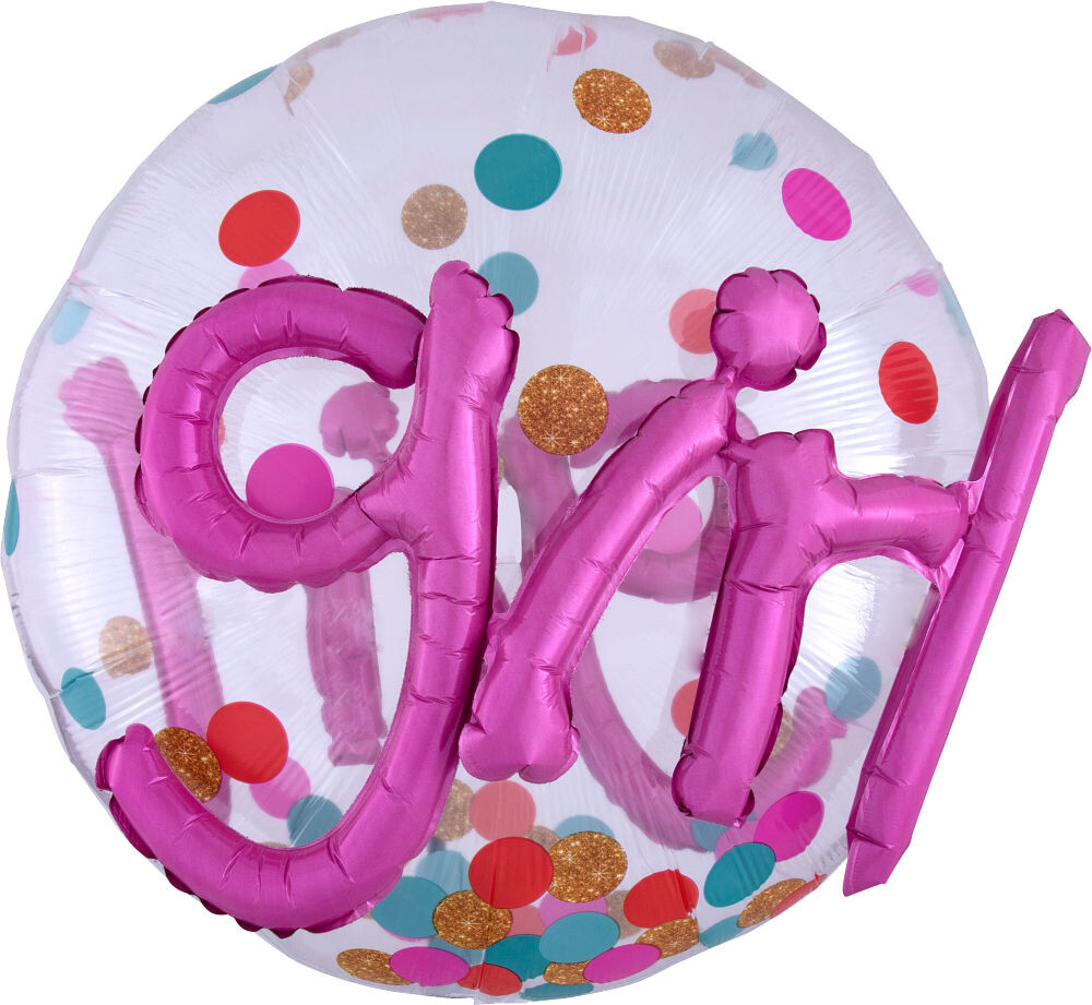 Foil Balloon - Supershape - It&#39;s a Girl Confetti Dots - 36&#39;&#39;