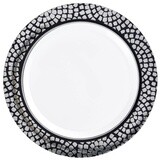 Plates - BEV - Mosiac - Silver/Black - 20PCS - Plastic