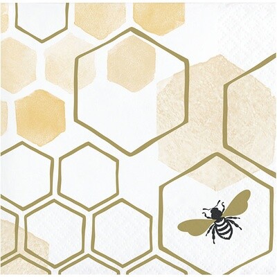 Napkins - Bev -  Honeycomb - 16PK - 2 PLY