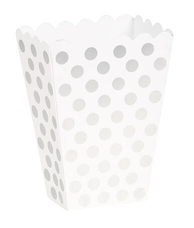 Treat Boxes - Polka Dot Silver