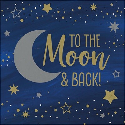 Napkins - LN - Moon and Back Starry Night - 16pkg - 2ply