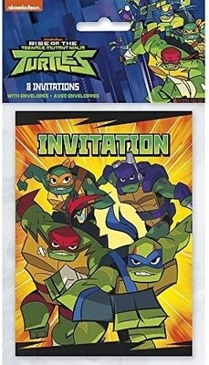 Invitations - Turtles - 8 PCS
