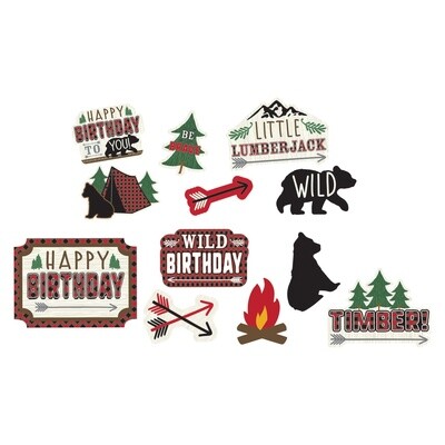 Cutouts - Lumberjack Birthday - 12pcs