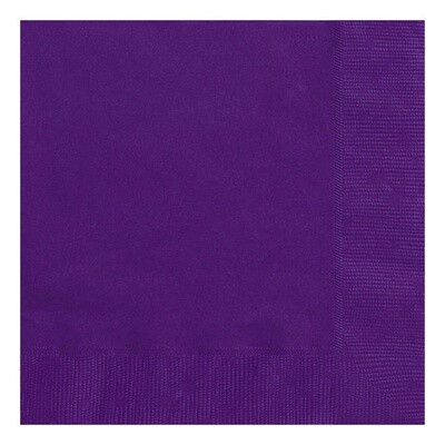 Napkins - Bev - Purple - 40PK - 2 Ply