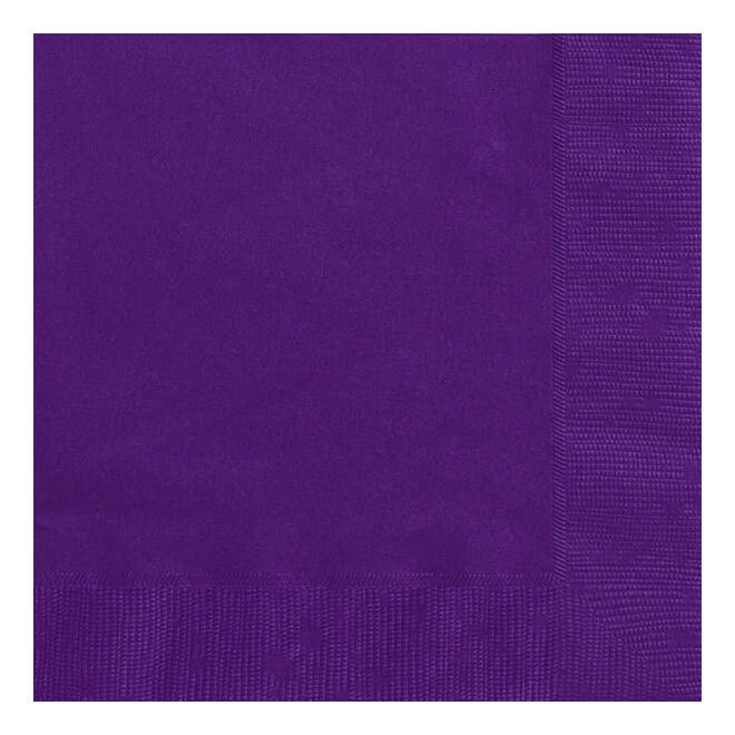 Napkins - Bev - Purple - 40PK - 2 Ply