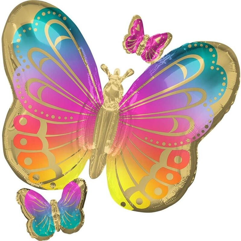 Foil Balloon - Butterfly - Super Shape - 29&quot;