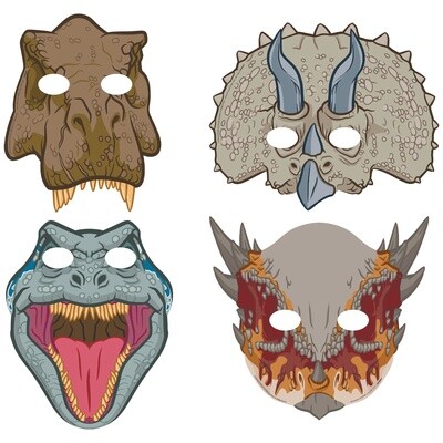 Masks - Jurassic World - 8PCS