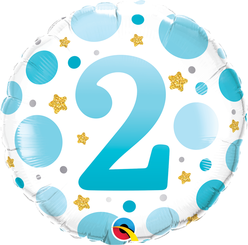 Foil Balloon - # 2 - Blue - 18&quot;