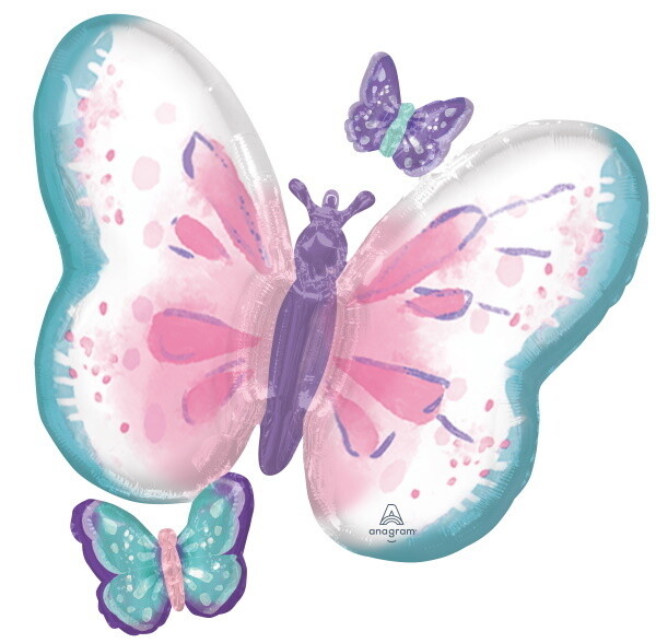FLUTTERS BUTTERFLY 29&quot; SHAPE FOIL BALLOON