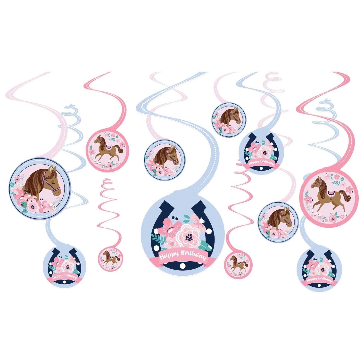 Swirl Decorations - Saddle Up - 12 Pcs