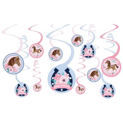 Swirl Decorations - Saddle Up - 12 Pcs