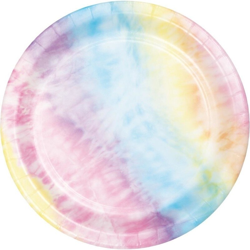 Plates - Bev - Tie Dye Party - 8 PK