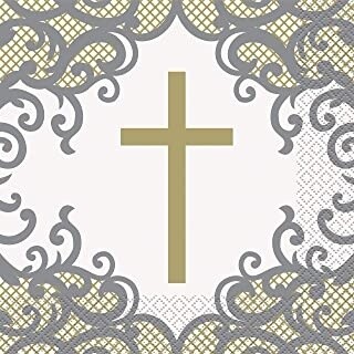 Napkins - LN - 1st Holy Communion - Gold Cross - 16PCS -