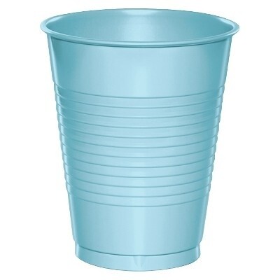 Cups - Plastic - Pastel Blue - 16OZ. 20 PK