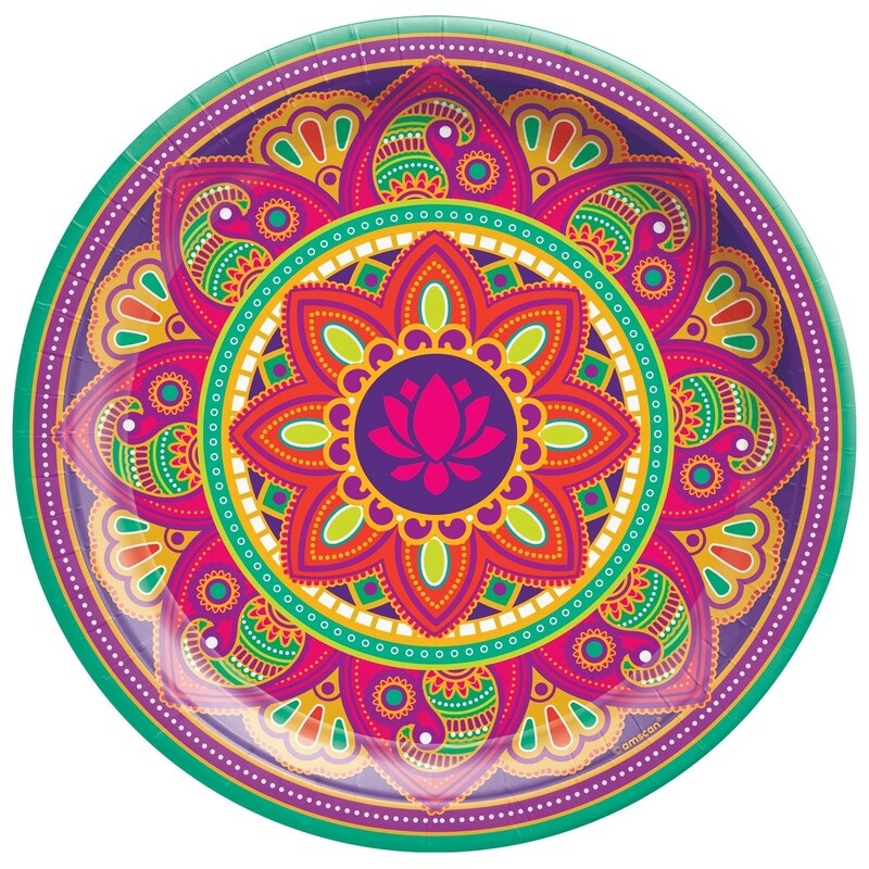 Plates - DN - Rangoli Dream - Diwali - 10.5&quot; - 8 PCS
