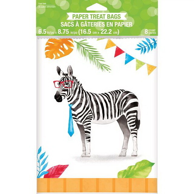 Loot Bags - Paper - Party Animals - 8 PCS