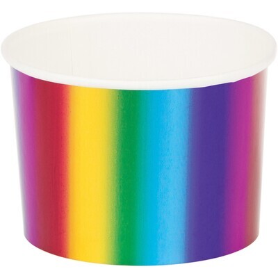 Treat Cups - Rainbow Foil - 9OZ - 6pkg