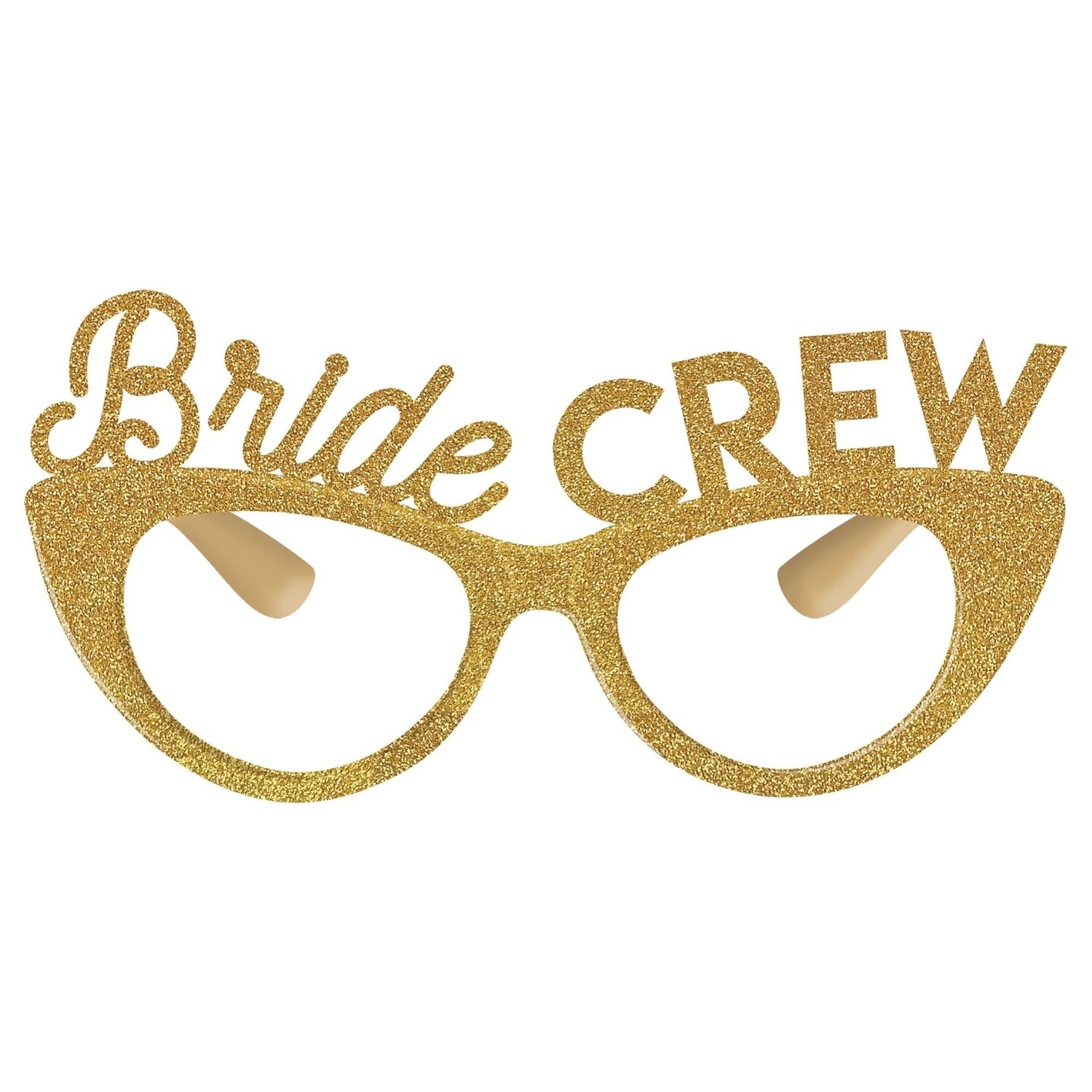 Glasses - Bride Crew - Gold Glitter - 6 PCS