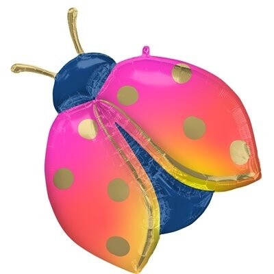 Foil Balloon - Colorful Lady Bug - Super Shape - 33&quot;