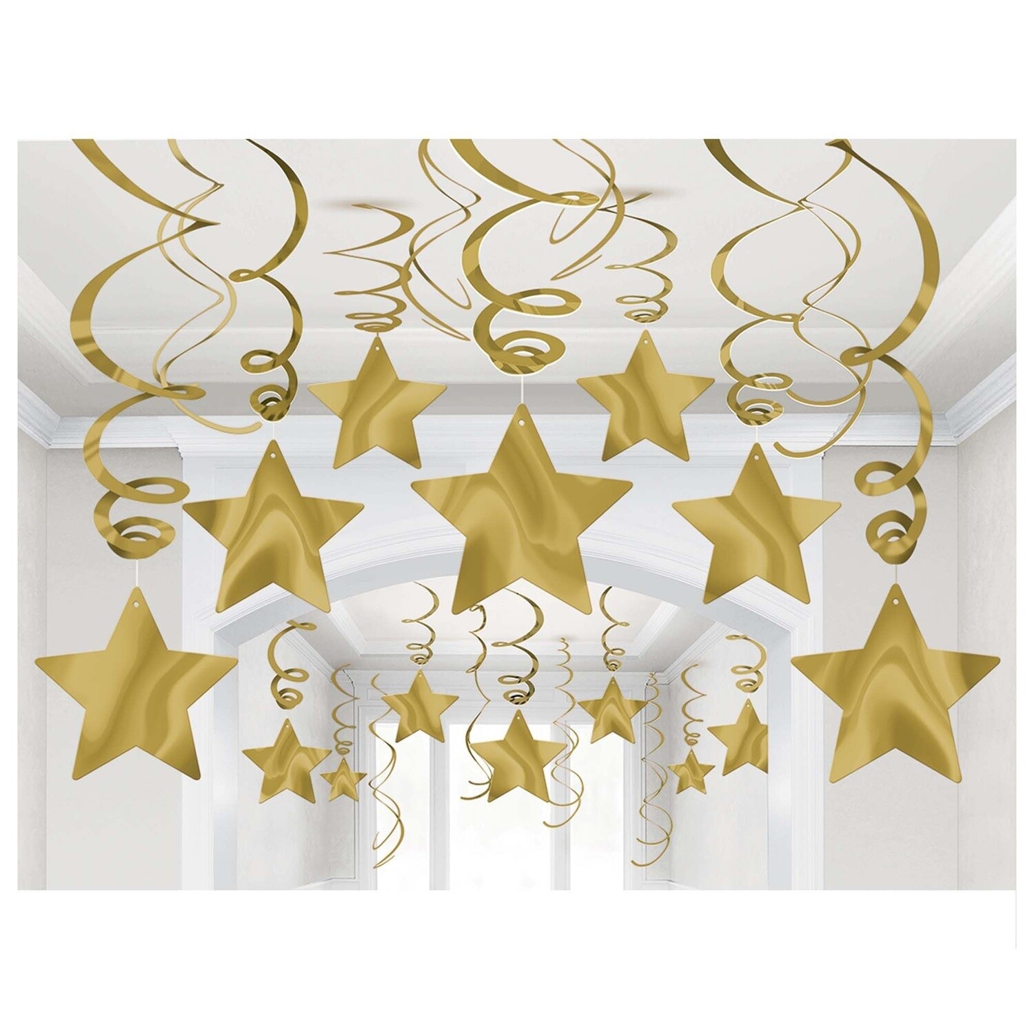 Swirl Decorations - Gold - 30PCS