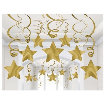 Swirl Decorations - Gold - 30PCS