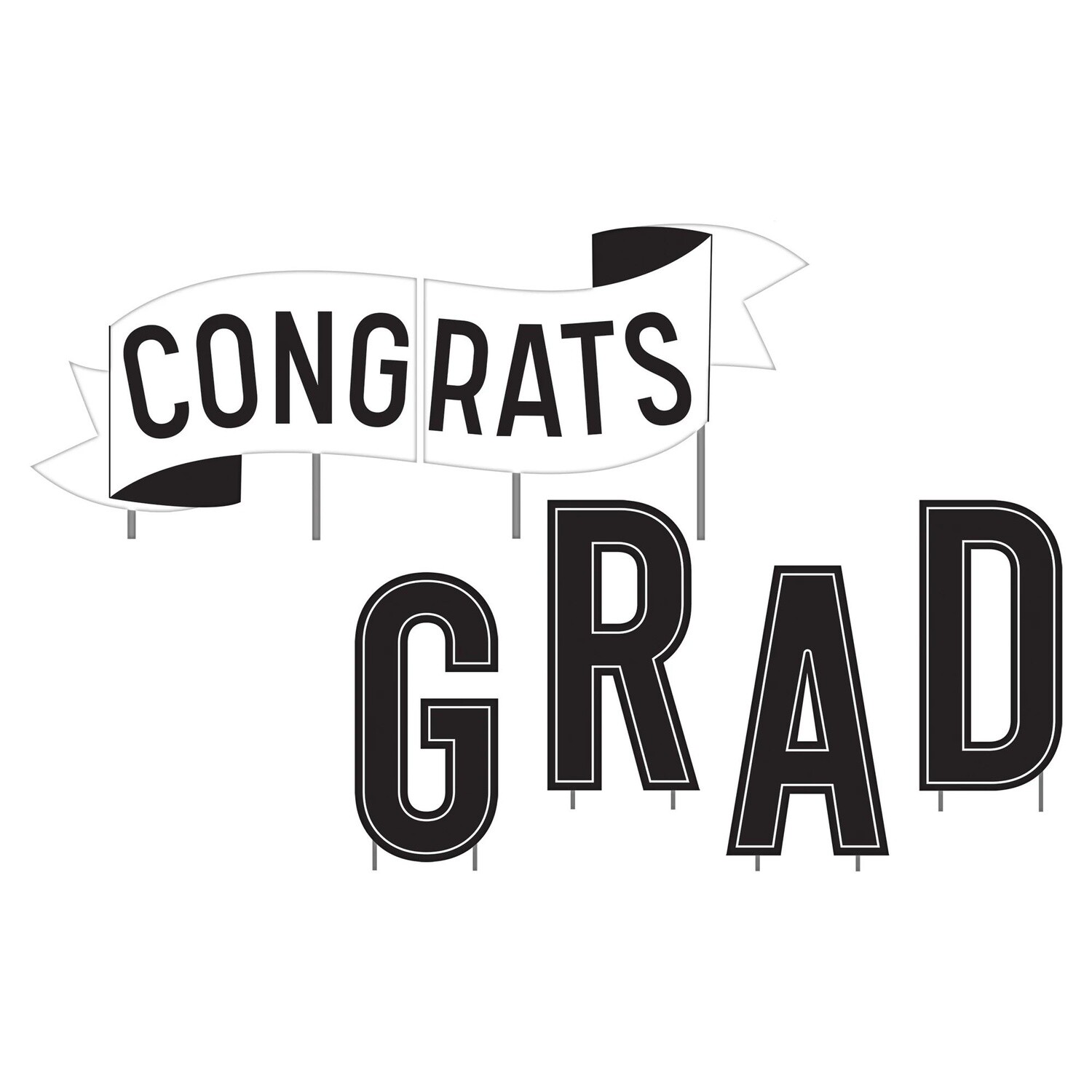 Yard decorations - Congrats Grad