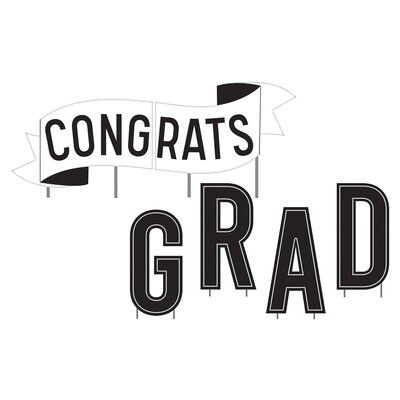 Yard decorations - Congrats Grad