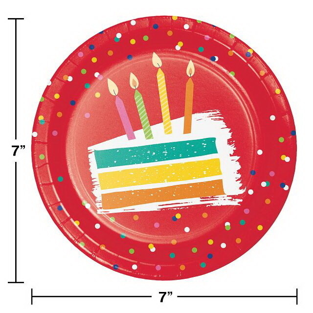 Plates - Bev -  Festive Cake - 8pkg