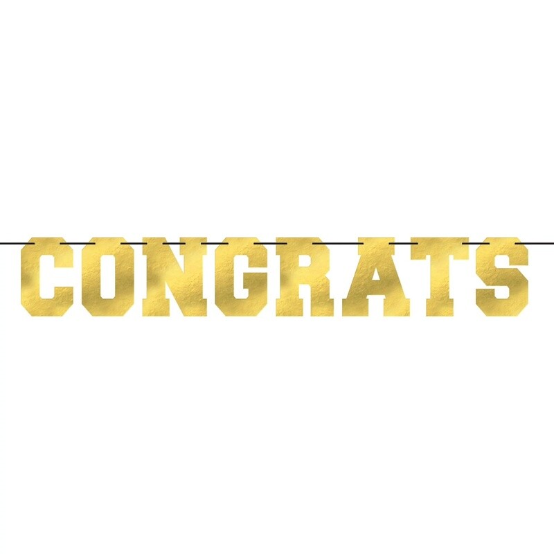 Banner - Congrats - Gold Foil - 12FT