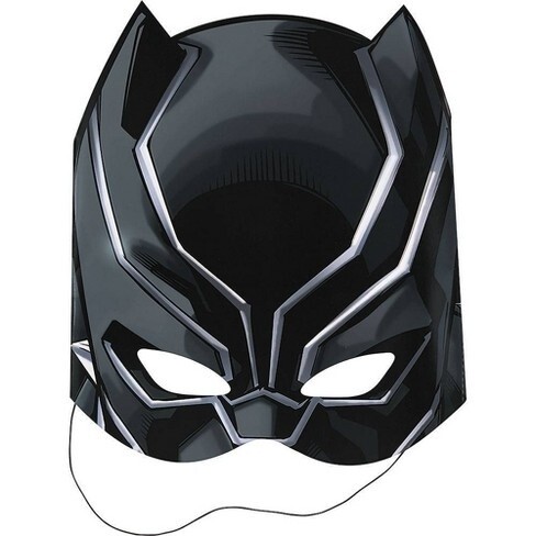8 BLACK PANTHER PARTY MASKS