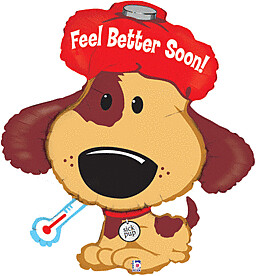 Foil Balloon - Supershape - Feel Better Pup - 37&#39;&#39;