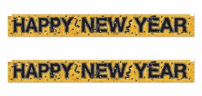 Banner - New Year - Metallic  Gold - 5FT