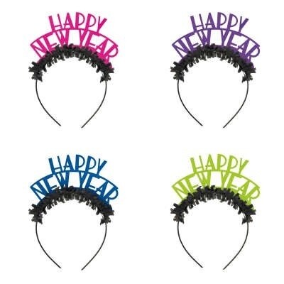 Headbands - Happy New Year - Assorted - 4 PCS